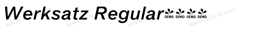 Werksatz Regular字体转换